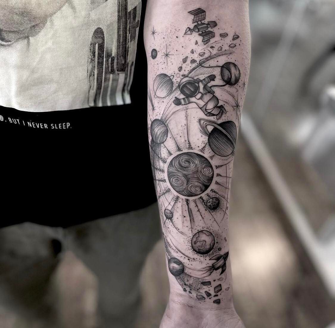 Universet tatovering by Nicki