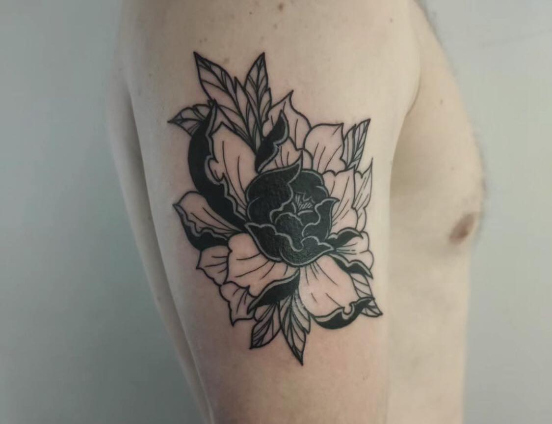 blomst tatovering